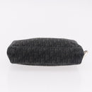 Christian Dior Pouch Trotter Canvas Black Silver Auth bs35809-6
