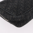 Christian Dior Pouch Trotter Canvas Black Silver Auth bs35809-7