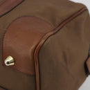 CELINE Boston Bag Canvas Khaki Gold Auth bs35810-10