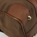 CELINE Boston Bag Canvas Khaki Gold Auth bs35810-13