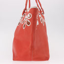 CELINE Tote Bag Leather Orange Auth bs35811A-5