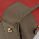 LOEWE Amazona 36 Hand Bag Leather Red Gold Auth bs35812-9