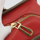LOEWE Amazona 36 Hand Bag Leather Red Gold Auth bs35812-10