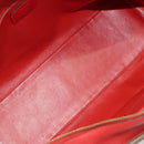 LOEWE Amazona 36 Hand Bag Leather Red Gold Auth bs35812-11