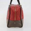 LOEWE Amazona 36 Hand Bag Leather Red Gold Auth bs35812-3