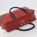LOEWE Amazona 36 Hand Bag Leather Red Gold Auth bs35812-6