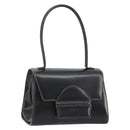 LOEWE Hand Bag Leather Black Auth bs35813A-1