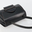 LOEWE Hand Bag Leather Black Auth bs35813A-6