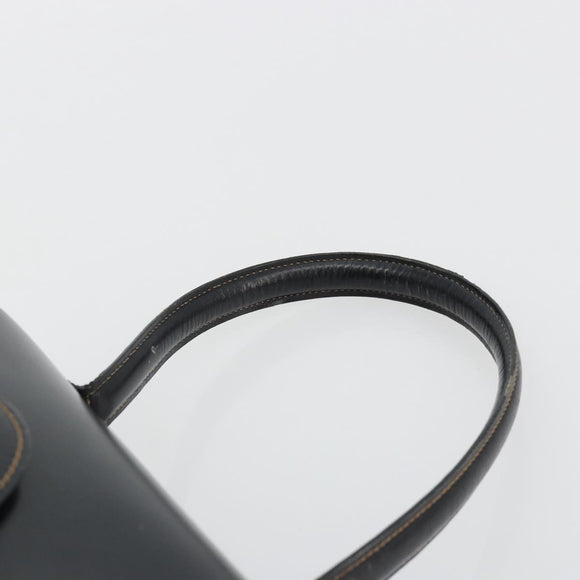 LOEWE Hand Bag Leather Black Auth bs35813A