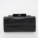 LOEWE Hand Bag Leather Black Auth bs35813A-5