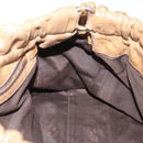 Miu Miu Hand Bag Leather 2way Beige Gold Auth bs35814-20