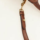 Miu Miu Side Ribbon Hand Bag Leather 2way Brown Gold Auth bs35815V-10