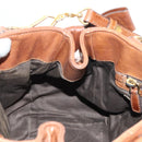 Miu Miu Side Ribbon Hand Bag Leather 2way Brown Gold Auth bs35815V-22