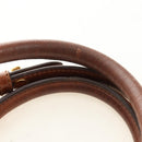 Miu Miu Side Ribbon Hand Bag Leather 2way Brown Gold Auth bs35815V-8
