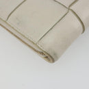BOTTEGA VENETA MAXI INTRECCIATO Long Wallet Leather White Gold Auth bs35818-16