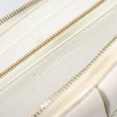 BOTTEGA VENETA MAXI INTRECCIATO Long Wallet Leather White Gold Auth bs35818-17