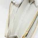 BOTTEGA VENETA MAXI INTRECCIATO Long Wallet Leather White Gold Auth bs35818-10