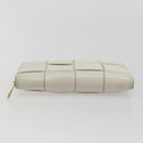 BOTTEGA VENETA MAXI INTRECCIATO Long Wallet Leather White Gold Auth bs35818-6