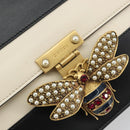 GUCCI Queen Margaret Bee Leather Outlet Black Gold 476542 Auth bs35819V-14