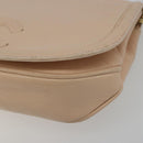 CHANEL Chain Shoulder Bag Leather Beige Gold CC Auth bs35821-8