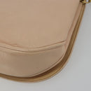 CHANEL Chain Shoulder Bag Leather Beige Gold CC Auth bs35821-16