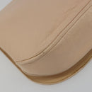 CHANEL Chain Shoulder Bag Leather Beige Gold CC Auth bs35821-17