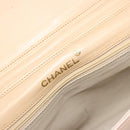 CHANEL Chain Shoulder Bag Leather Beige Gold CC Auth bs35821-19