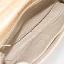 CHANEL Chain Shoulder Bag Leather Beige Gold CC Auth bs35821-10