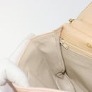 CHANEL Chain Shoulder Bag Leather Beige Gold CC Auth bs35821-21