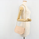 CHANEL Chain Shoulder Bag Leather Beige Gold CC Auth bs35821-24