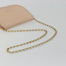 CHANEL Chain Shoulder Bag Leather Beige Gold CC Auth bs35821-7