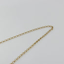 CHANEL Chain Shoulder Bag Leather Beige Gold CC Auth bs35821-14