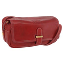LOEWE Shoulder Bag Leather Red Gold Auth bs35822-1