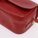 LOEWE Shoulder Bag Leather Red Gold Auth bs35822-15