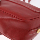 LOEWE Shoulder Bag Leather Red Gold Auth bs35822-17