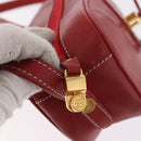 LOEWE Shoulder Bag Leather Red Gold Auth bs35822-9