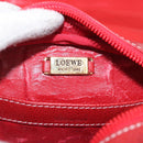LOEWE Shoulder Bag Leather Red Gold Auth bs35822-19