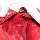 LOEWE Shoulder Bag Leather Red Gold Auth bs35822-21