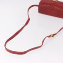 LOEWE Shoulder Bag Leather Red Gold Auth bs35822-7