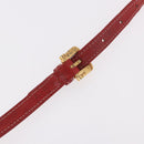 LOEWE Shoulder Bag Leather Red Gold Auth bs35822-14