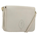 SAINT LAURENT Shoulder Bag Leather White Gold Auth bs35823-1