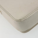 SAINT LAURENT Shoulder Bag Leather White Gold Auth bs35823-16
