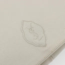 SAINT LAURENT Shoulder Bag Leather White Gold Auth bs35823-17