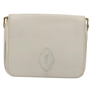 SAINT LAURENT Shoulder Bag Leather White Gold Auth bs35823-13