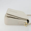 SAINT LAURENT Shoulder Bag Leather White Gold Auth bs35823-3
