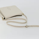 SAINT LAURENT Shoulder Bag Leather White Gold Auth bs35823-7