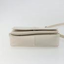 SAINT LAURENT Shoulder Bag Leather White Gold Auth bs35823-5