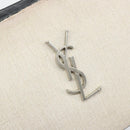 SAINT LAURENT Shoulder Bag Canvas Beige Silver 520534 Auth bs35824A-16