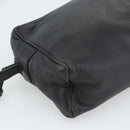 LOEWE Anagram Shoulder Bag Leather Black Gold Auth bs35825-14