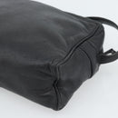 LOEWE Anagram Shoulder Bag Leather Black Gold Auth bs35825-15